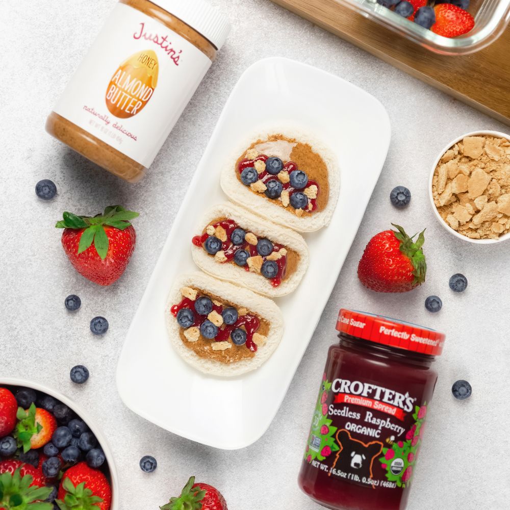 Raspberry & Honey Almond Butter Lunchbox Tacos 1x1 CROP