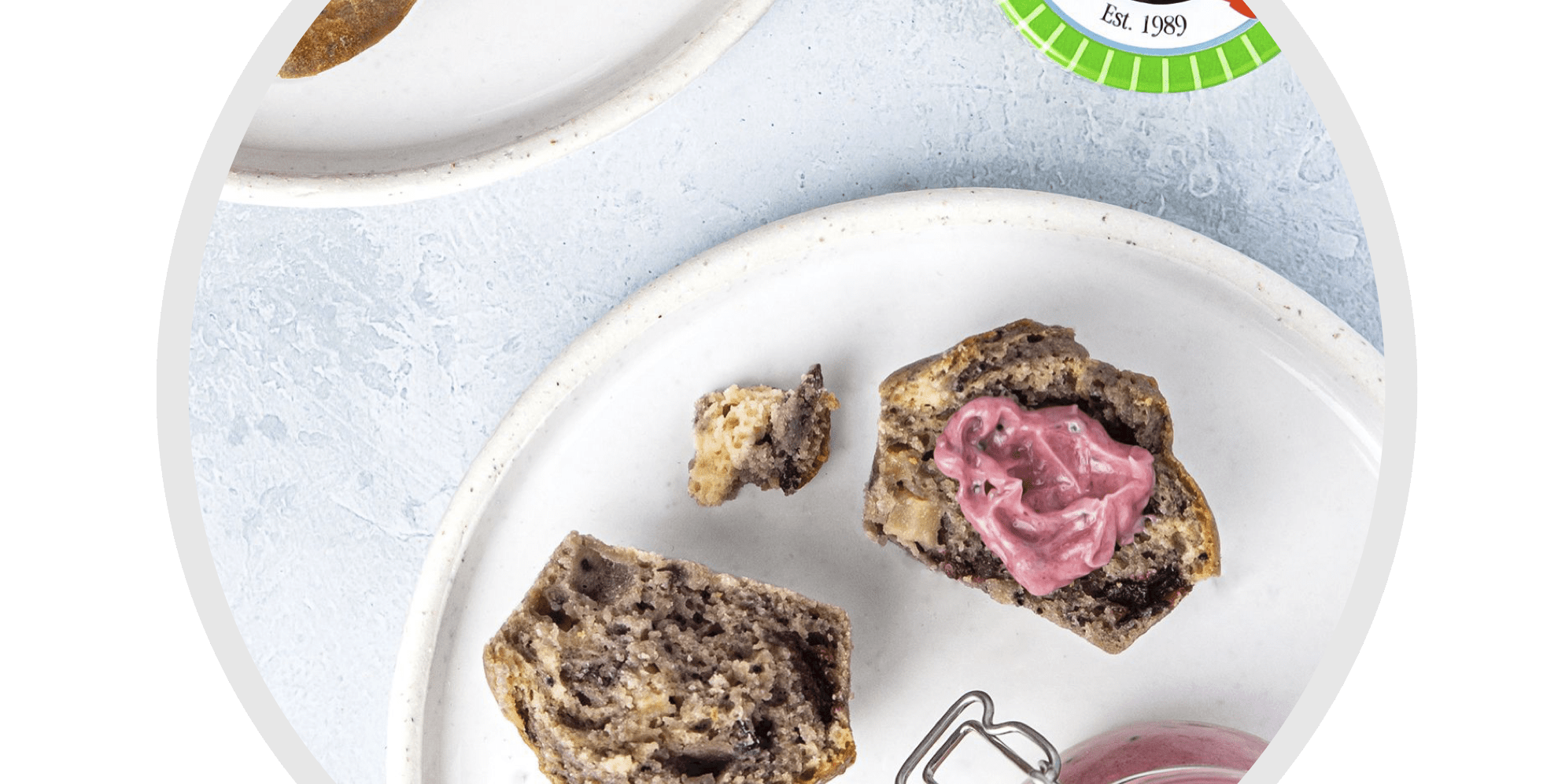 Black Currant & Pear Muffins with Salted Black Currant Butter
