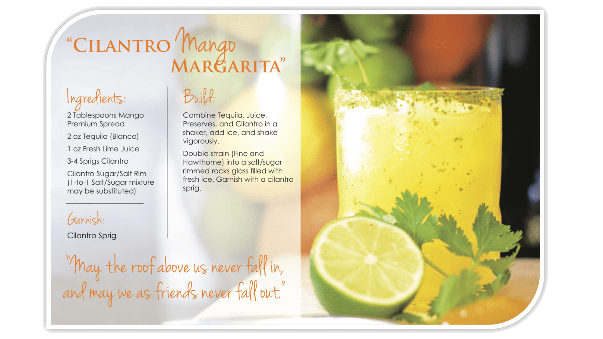 Cilantro Mango Margarita